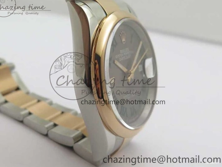 RG BP Best Dial Maker Edition 1:1 Gray Oyster on DateJust SS Roman Bracelet 126201 36 0224